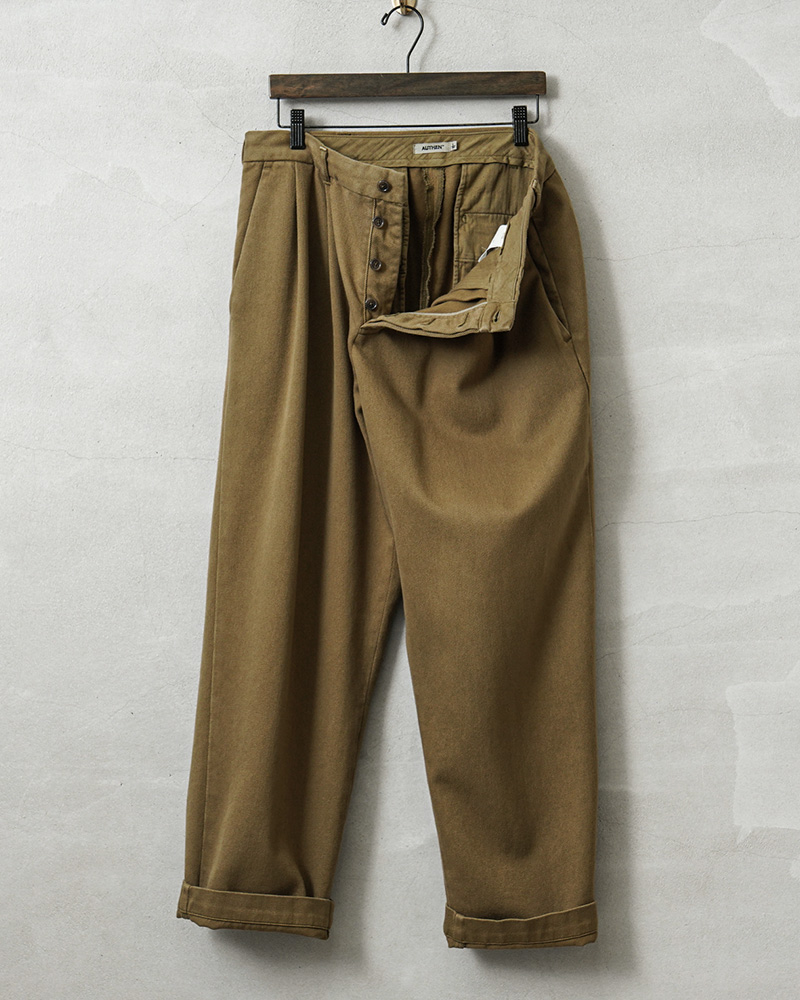 AUTHEN オーセン AUT-109SN SILKNIZED CHINO TROUSERS シルクナイズド