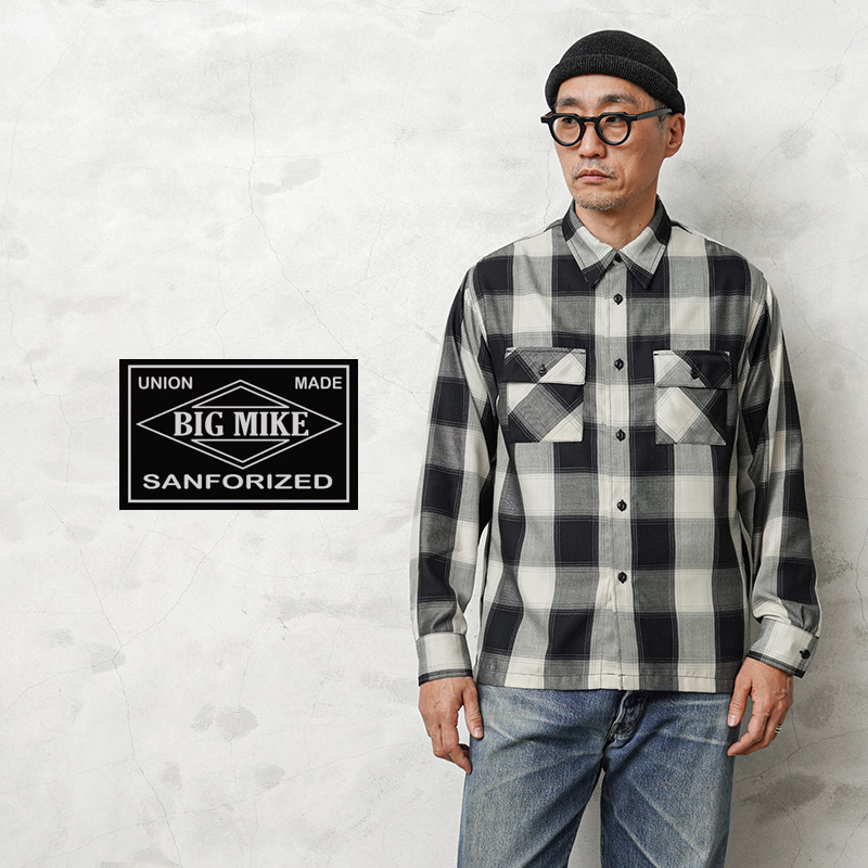 美品 BIG MIKE オンブレチェック M シャドーチェック ボードシャツ 楽天市場】アメカジ シャツ BIG MIKE FLANNEL SHIRTS 50's OMBRE