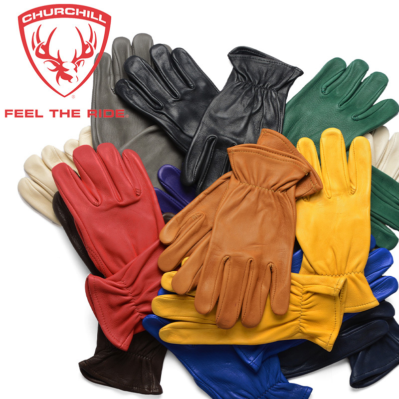 CHURCHILL GLOVE チャーチルグローブ Marverick Classic レザーグローブ MADE IN USA ディアスキン 本革 手袋 革製 皮製 アメリカ製 バイク ツーリング【T】