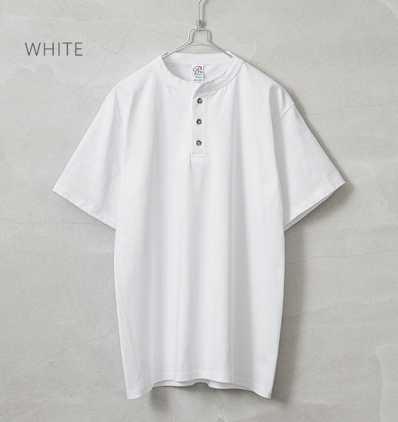 CalCru カルクルー CLCR002 3 BUTTON ヘンリーネック Tシャツ MADE IN