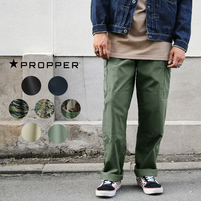 PROPPER プロパー F525025 リップストップ BDU トラウザーパンツ ジッパーフライ カーゴパンツ ミリタリー 太め  長ズボン【クーポン対象外】【T】