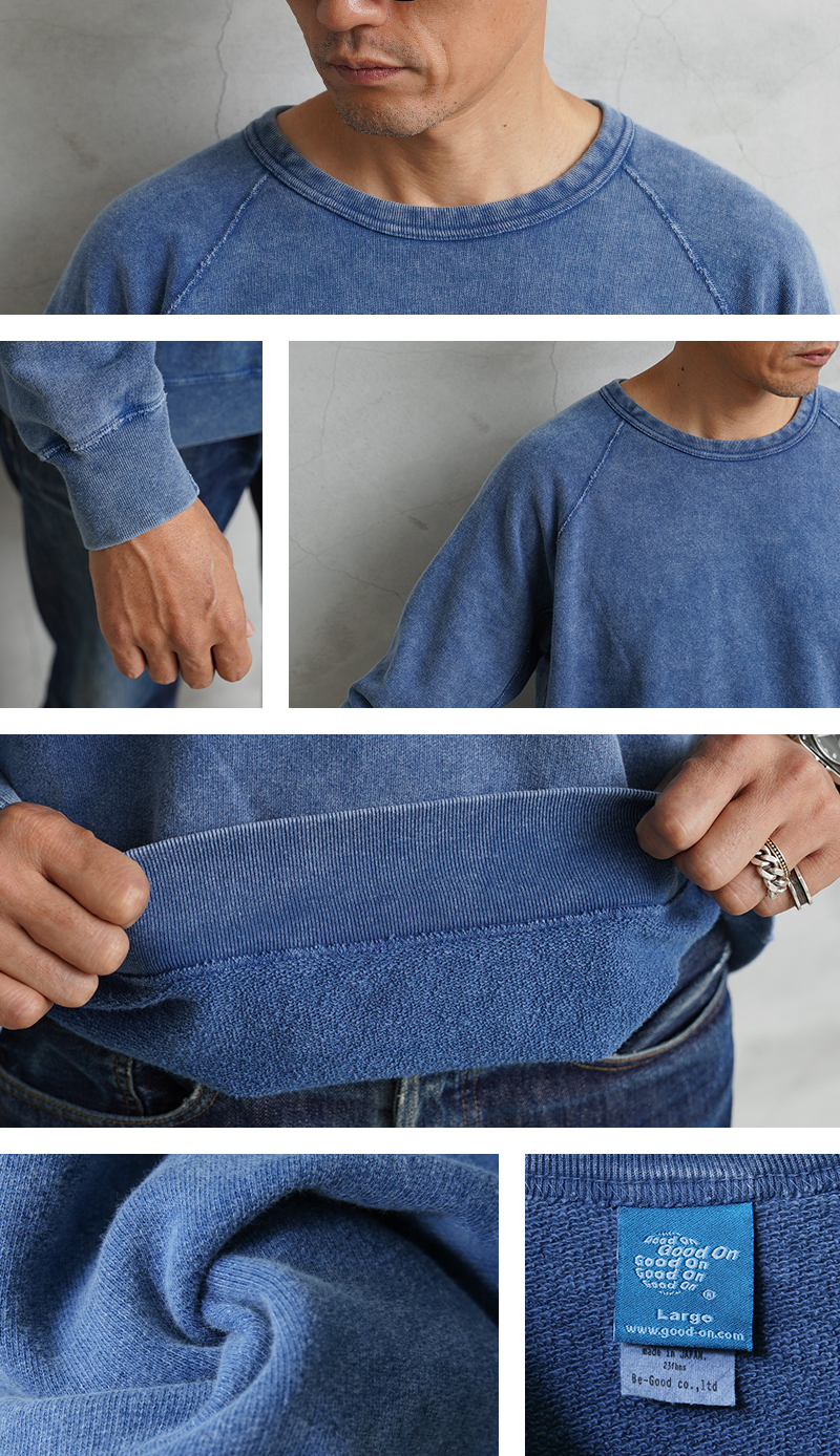 GOOD ON（グッドオン） GOBW-101IC ラグラン クルーネック スウェット