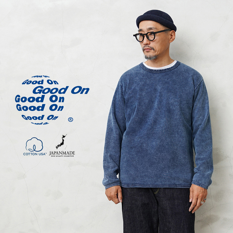 Good On グッドオン GOBW-2104IS L/S クルーネック スウェットシャツ