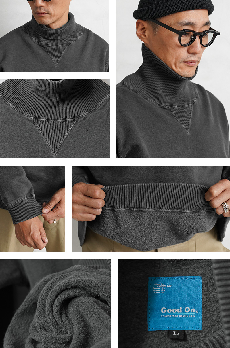 GOOD ON（グッドオン） GOBW-2304 RIB NECK SWEAT リブネック