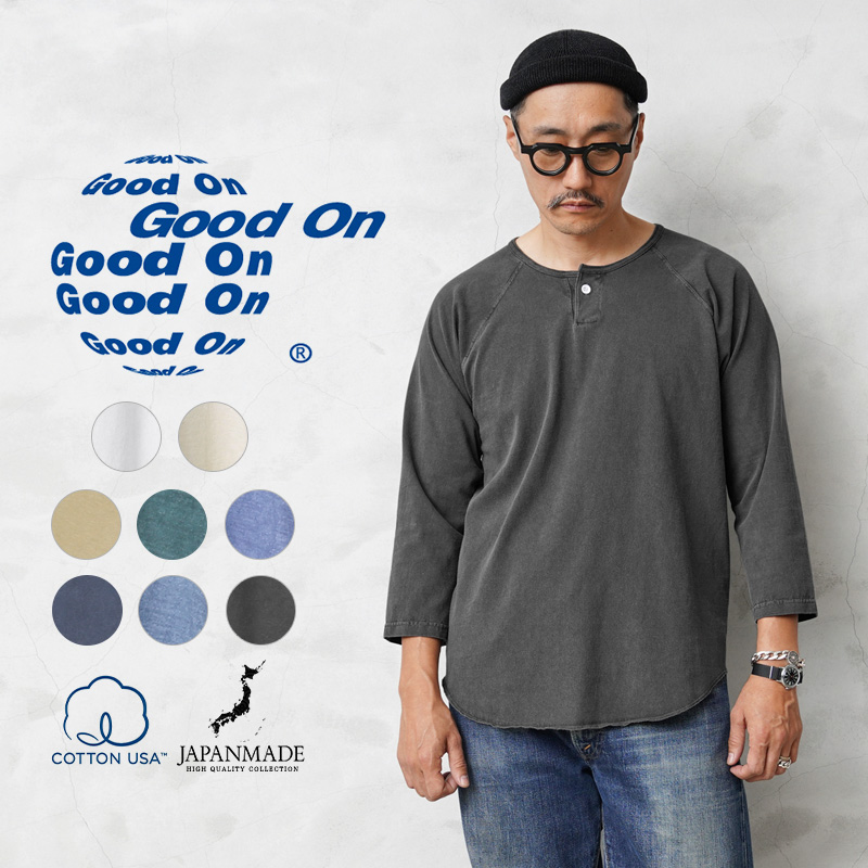 Good On グッドオン GOLT-1505 ONE BUTTON BASEBALL TEE / ワンボタン