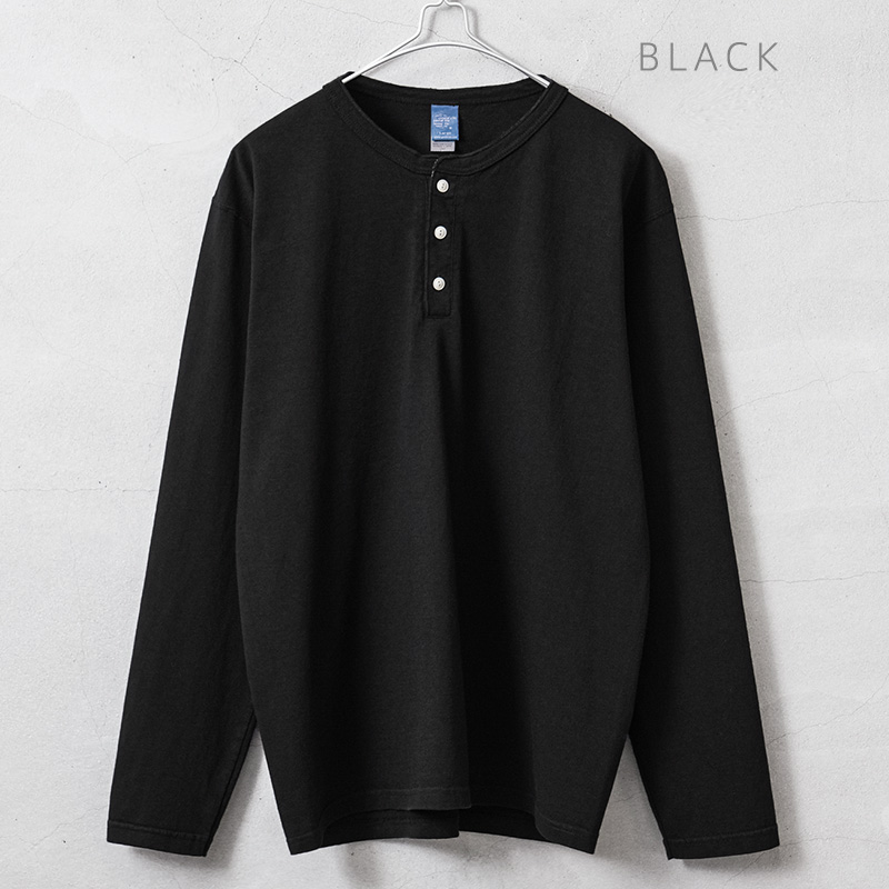 GOOD ON（グッドオン） GOLT-1601 L/S ヘンリーネックTシャツ 日本製