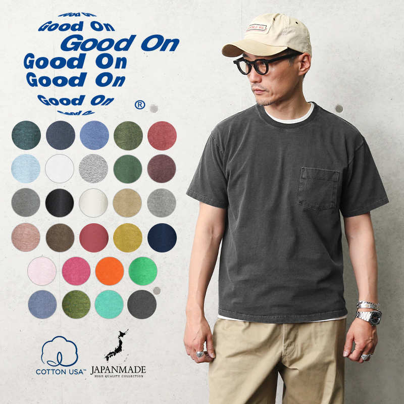 GOOD ON（グッドオン） GOST-0903 S/S ポケット Tシャツ 日本製