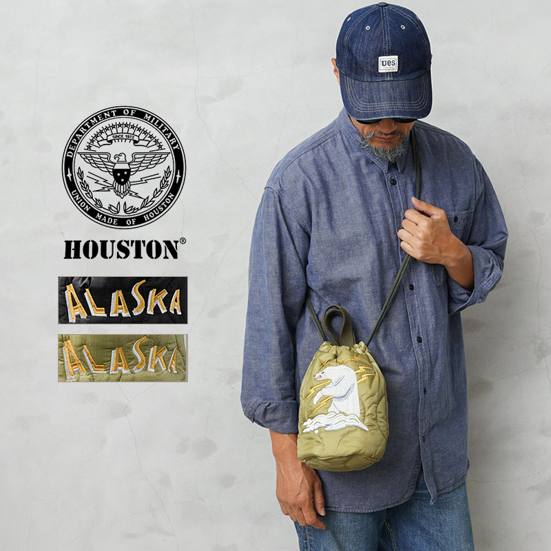 HOUSTON 刺繍キルティングエフェクトバッグ HOUSTON（ヒューストン） EMB QUILTING EFECT BAG 刺繍 キルティング