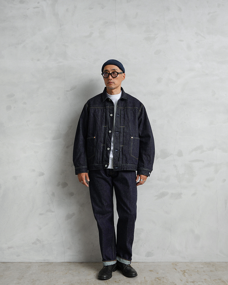 【新品未使用】タグ付き H.UNIT デニムジャケット サイズ2 H.UNIT STORE LABEL H.UNIT エイチユニット H-JK059 Raw Denim Work