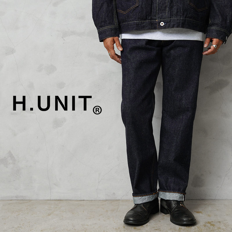 H.UNIT STORE LABEL H.UNIT エイチユニット H-JK059 Raw Denim Work