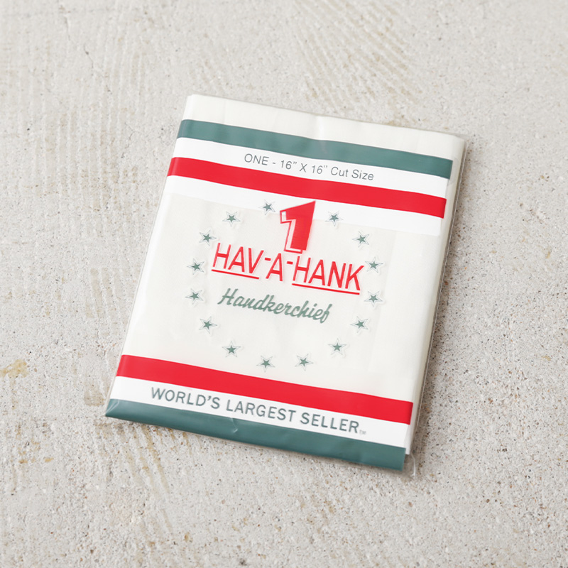 Hav A Hank Cotton Classic Pack White 24 ハンカチ One With 小物 16x16  Handkerchiefs Box