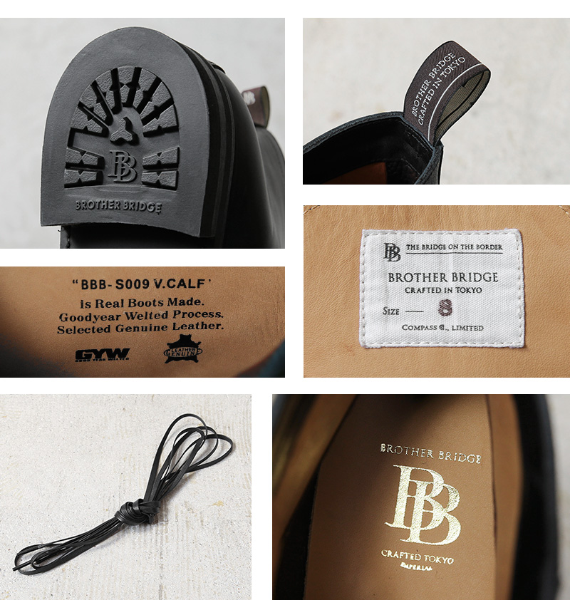BROTHER BRIDGE ブラザーブリッジ HENRY VINTAGE BLK / CALF