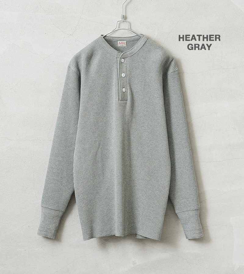Healthknit ヘルスニット 990 スーパーヘビーワッフル ヘンリー
