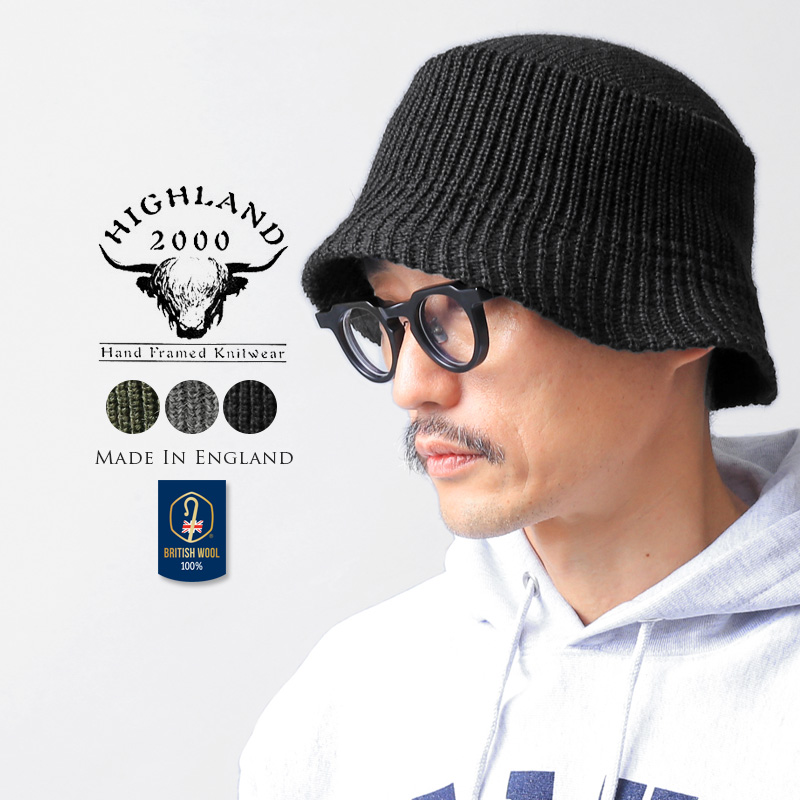 HIGHLAND 2000 ハイランド2000 HL-0036 Straight Bucket Hat ウール