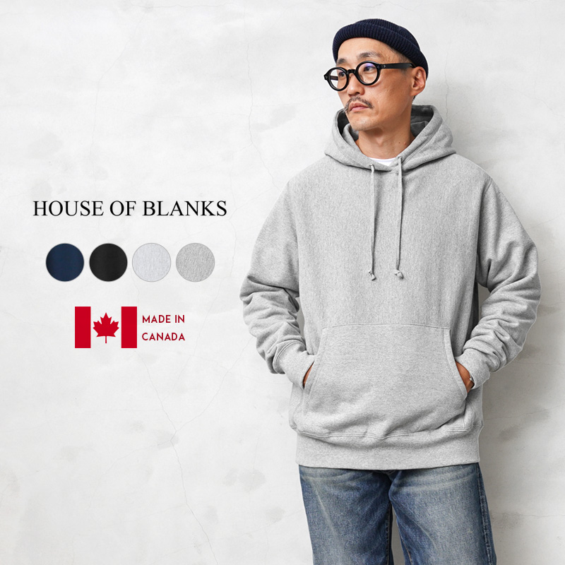 HOUSE OF BLANKS ハウスオブブランクス HOB04 プルオーバー フーディ スウェットパーカー カナダ製 メンズ トレーナー  ヘビーオンス ブランド【T】