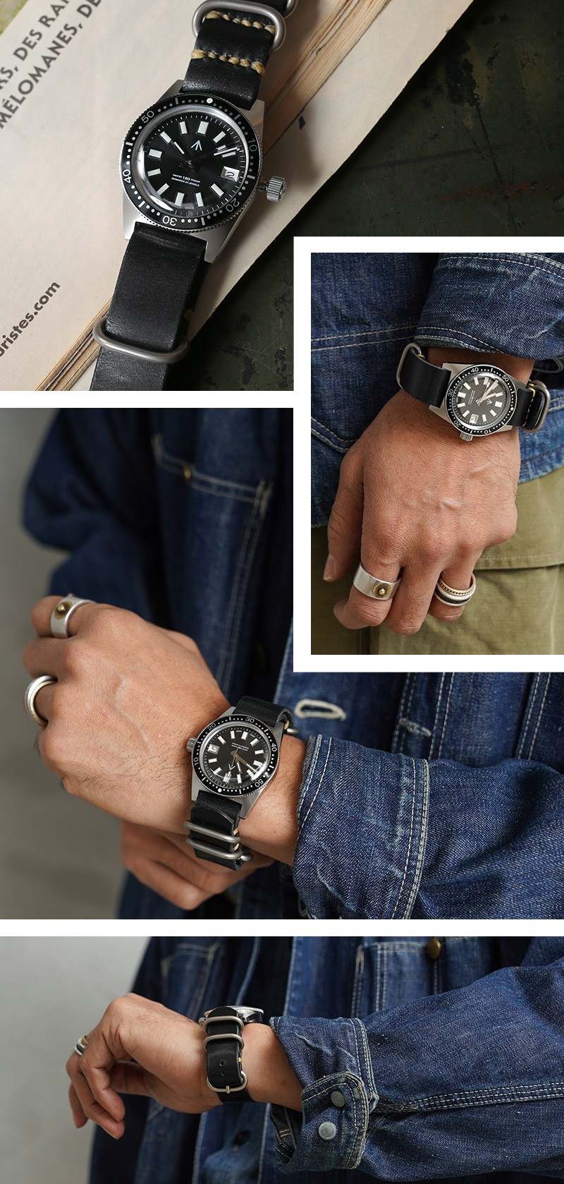 時計 NAVAL WATCH Bark Outsiders howl001 NavalWatch × Barkoutsiders collaboration DRESS DIVERS WATCH