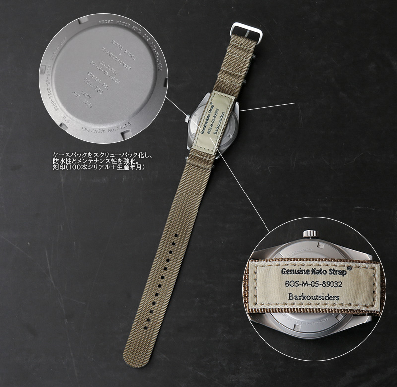 HOWL002 NAVAL WATCH×BARKOUTSIDERS NavalWatch collaboration Authentic Field Watch 