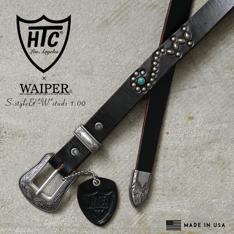HTC エイチティーシー WAIPER別注 S-STYLE &“W”STUDS 1.00”カウレザー