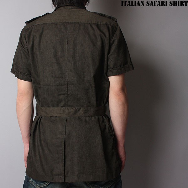 MILITARY ミリタリーシャツ 実物 USED イタリア軍サファリシャツ