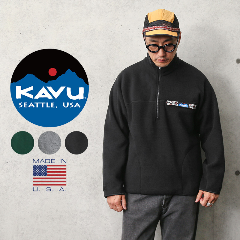 KAVU カブー 11863318 ハーフジップ フリース スローシャツ MADE IN USA アメリカ製 メンズ フリースジャケット  キャンプ【クーポン対象外】【T】