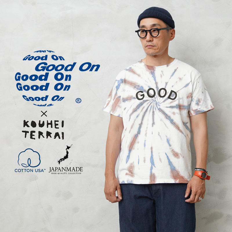 GOOD ON Good On×KOUHEI TERRAI KTER-2307 柿渋弁柄群青 渦 S/S