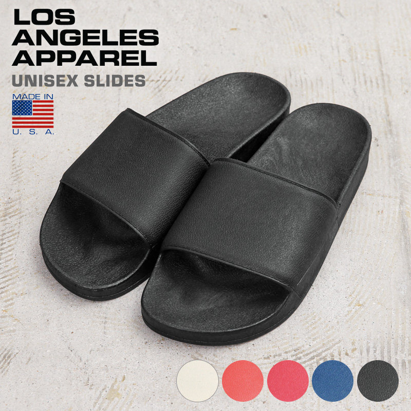 LOS ANGELES APPAREL ロサンゼルスアパレル UNISLIDE Unisex Everyday Slides サンダル MADE IN  USA アメリカ製 スライドサンダル おしゃれ【T】