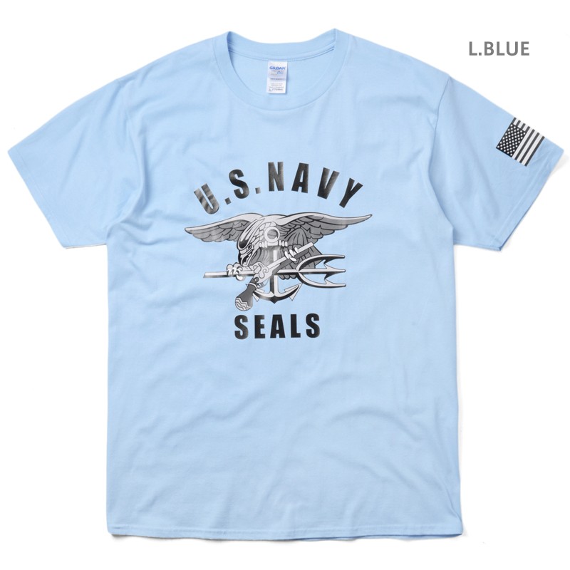 メーカー取次】新品 米軍 U.S.NAVY SEALS ロゴ プリント Tシャツ
