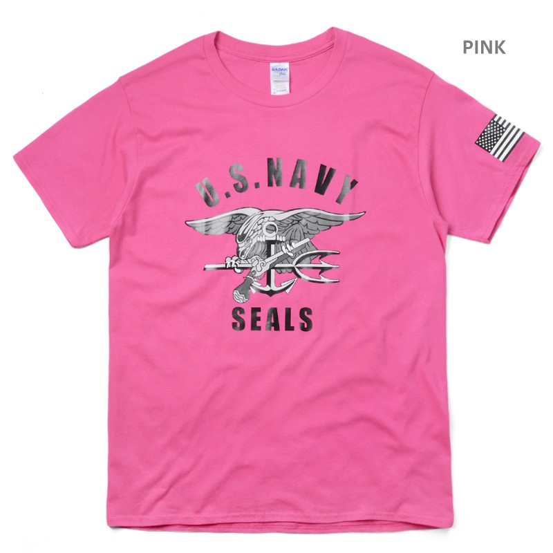 【メーカー取次】新品 米軍 U.S.NAVY SEALS ロゴ プリント Tシャツ メンズ レディース ミリタリー 米海軍 ネイビーシールズ デブグル  カットソー【T】