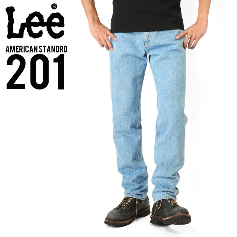 Lee リー AMERICAN STANDRD 201 ストレートデニムジーンズ 淡色ブルー(190) ジーパン メンズ ジーンズ ズボン レギュラー  ブランド【T】【予】