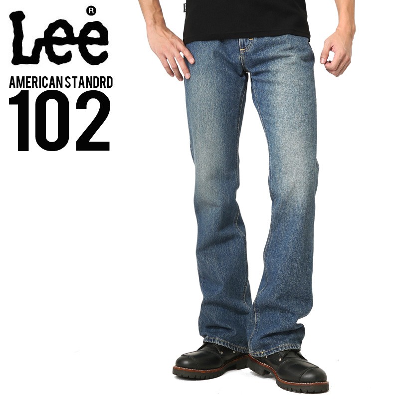 Lee リー AMERICAN STANDRD 102ブーツカットデニムジーンズ 濃色ブルー