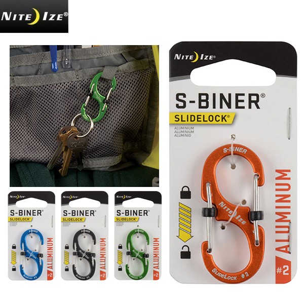 NITE IZE ナイトアイズ S-BINER エスビナー SLIDELOCK スライドロック カラビナ ALUMINUM #2 キーホルダー  アウトドアグッズ キャンプ用品 道具 防災【T】 :niteize-lsba2:ミリタリーショップWAIPER - 通販 - Yahoo!ショッピング