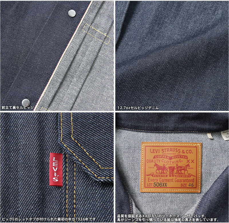 LEVI'S VINTAGE CLOTHING 70506-0028 1936年モデル TYPE I 506XX