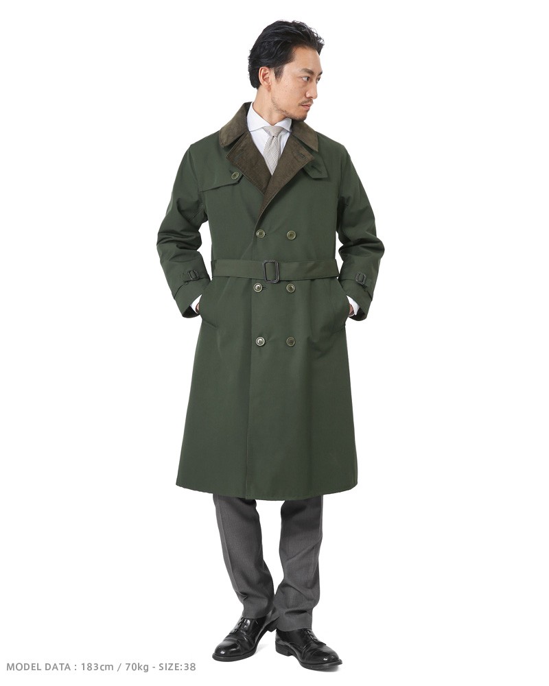 美品 Barbour トレンチコート コーデュロイ 38 バブアーWHITLEY-