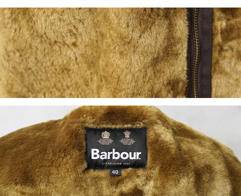 Barbour バブアー MLI0035 フロントジップ FUR LINER（ファー ライナー