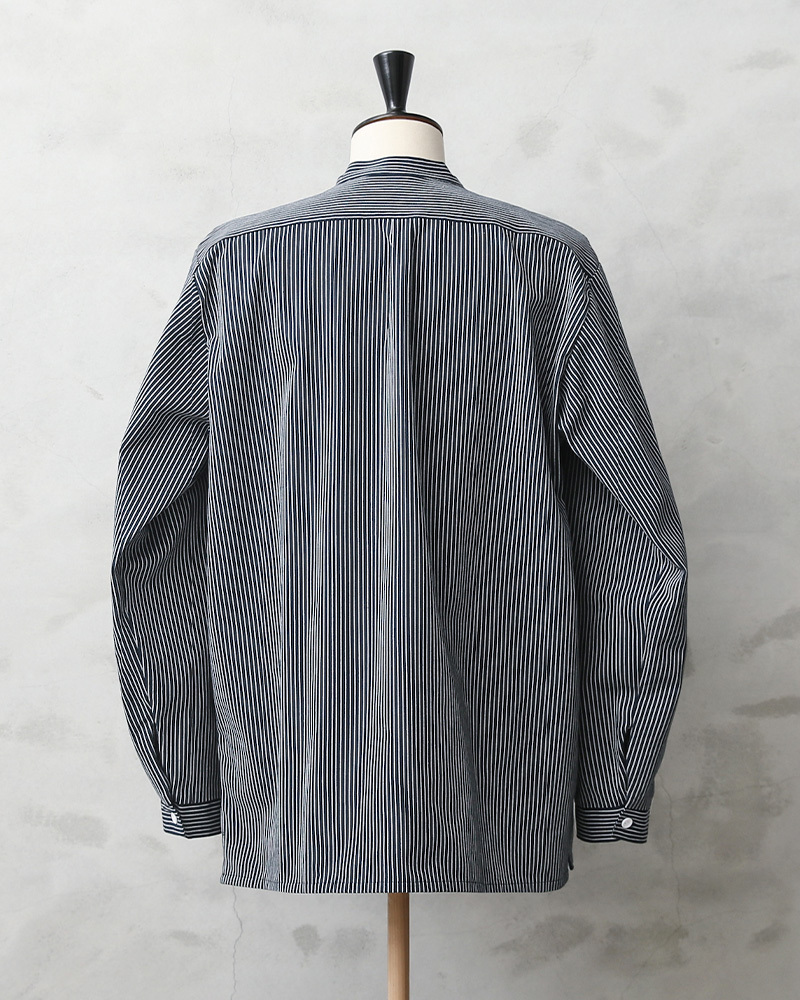 modAS モダス 8009 フィッシャーマンシャツ ポケット付き ストライプ