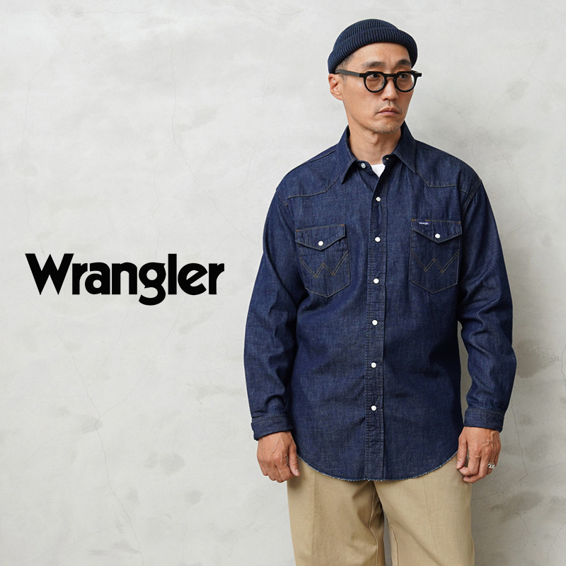 Wrangler Premium line ヘリンボーンデニム シャツアウター