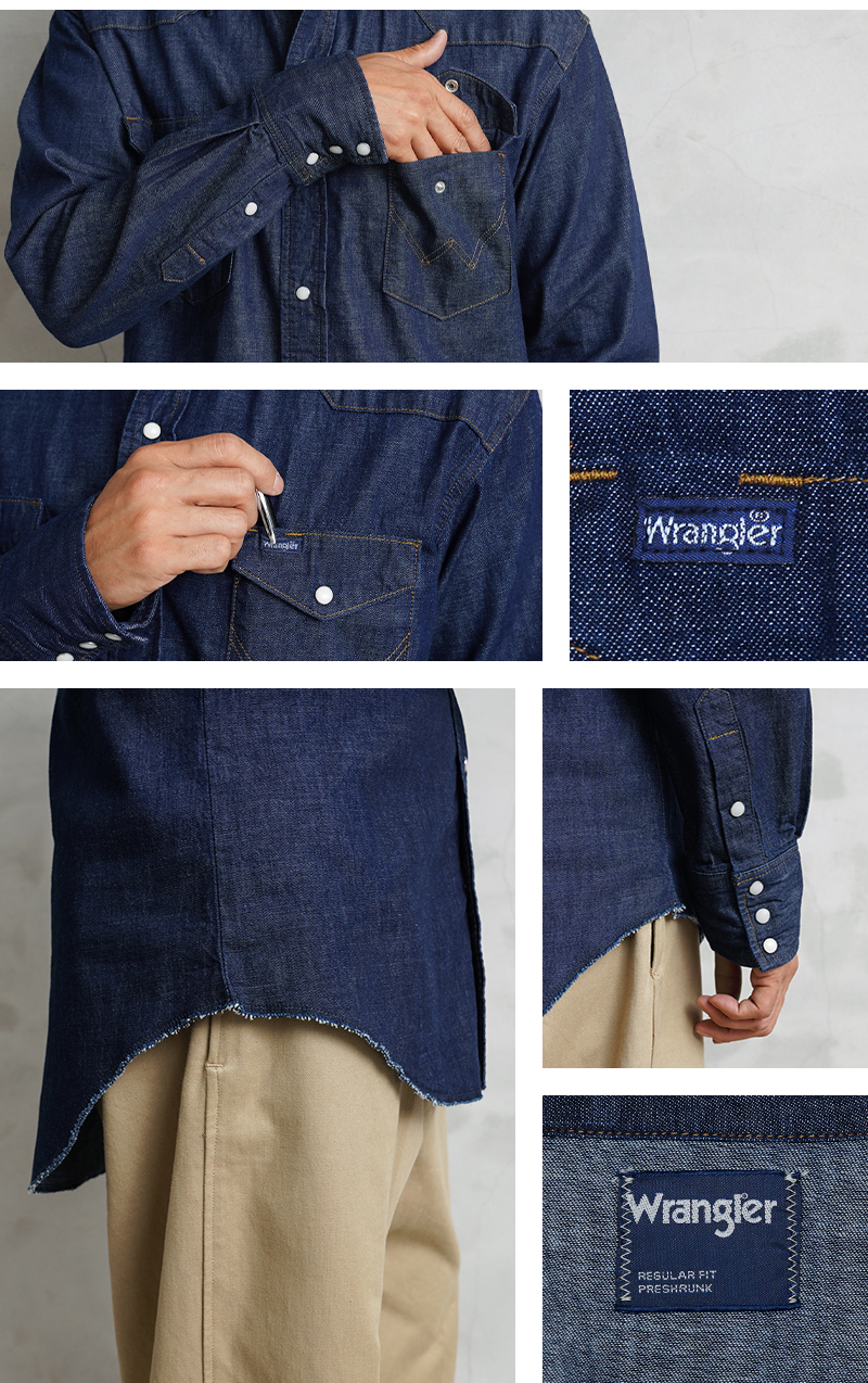 Wrangler ラングラー WM1027 WESTERN デニムシャツ メンズ 長袖