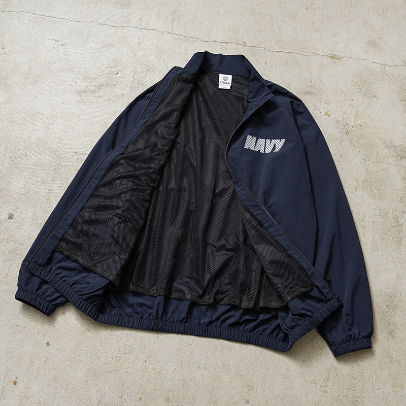 US NAVY 米海軍 トレーニングジャケット M-L USA製 ネイビー MILITARY USNA（アメリカ海軍兵学校）オフィシャルライセンス