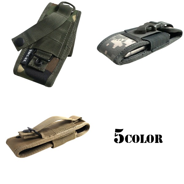 MILITARY 新品 多機能 MOLLE対応 スマートフォンポーチ 5色