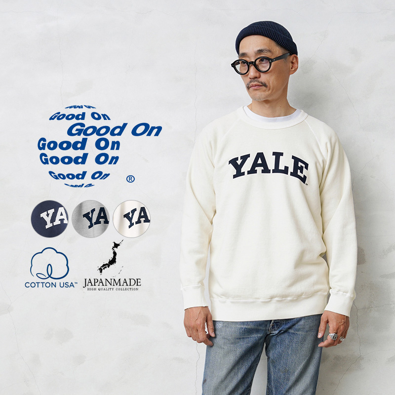 Good On グッドオン OLRG-1234P YALE クルーネック ラグランスウェット