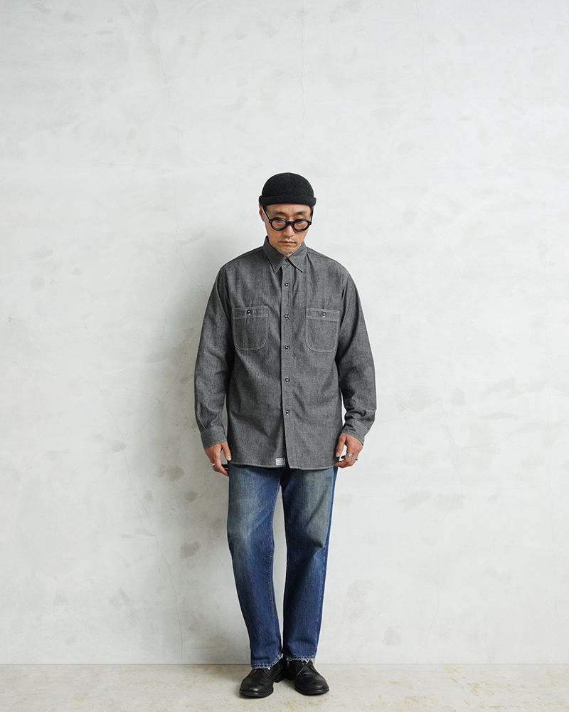 orSlow（オアスロウ） 01-8270-61 BLACK CHAMBRAY WORK SHIRTS