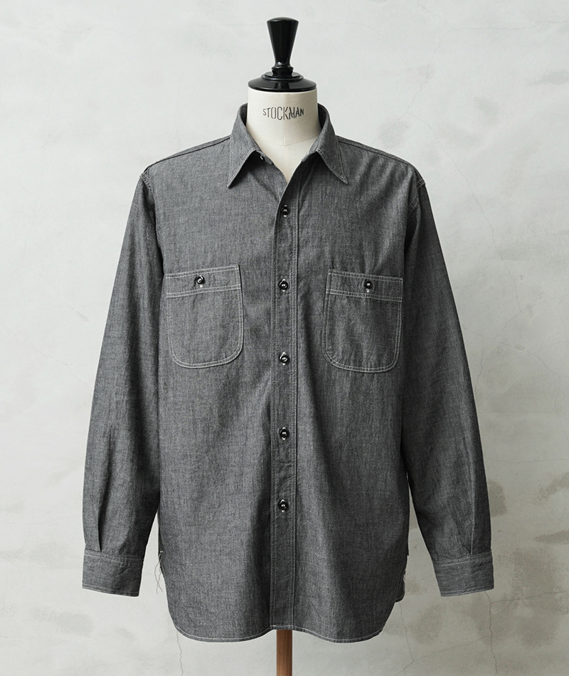 orSlow（オアスロウ） 01-8270-61 BLACK CHAMBRAY WORK SHIRTS