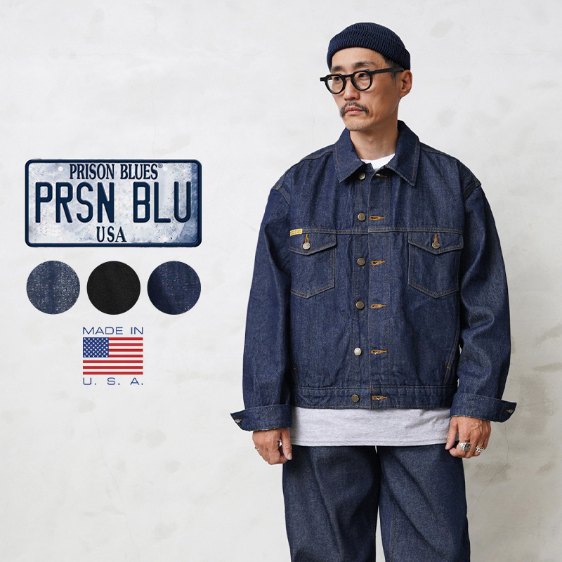 金欠価格！USA製 デニム カバーオール ジャケット PRISON BLUES 金欠価格！USA製 デニム カバーオール ジャケット PRISON BLUES