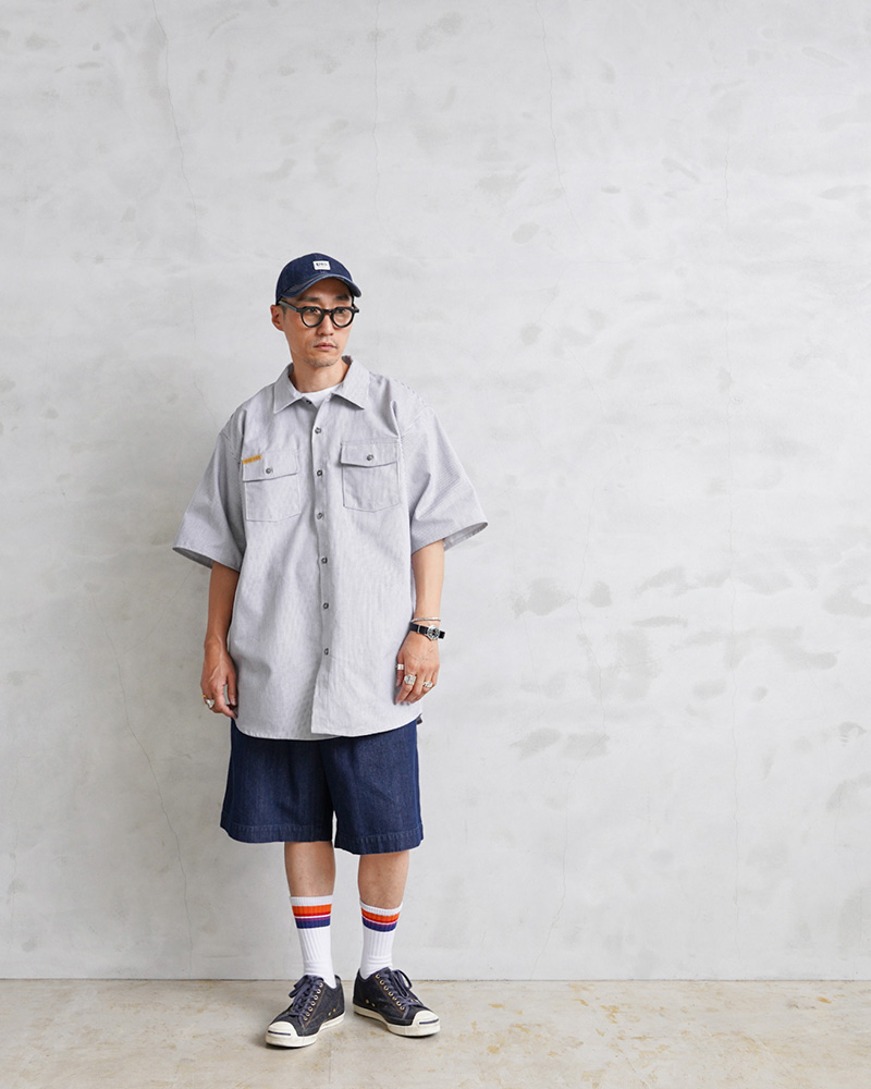 PRISON BLUES（プリズンブルース） PRBS407 SHORT SLEEVE ヒッコリー