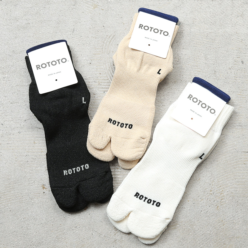 ROTOTO（ロトト） R1585 WASHI TABI PILE 和紙 タビ型 アンクル