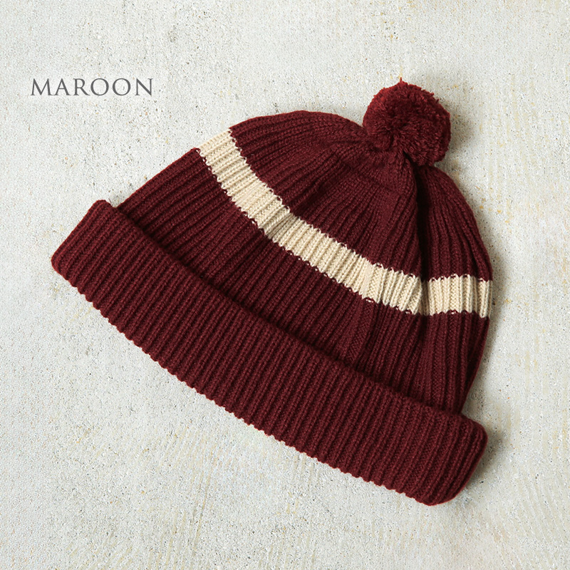 BoTT Light Logo Stripe Beanie レッド ビーニー BoTT Light Logo Stripe Beanie レッドビーニー