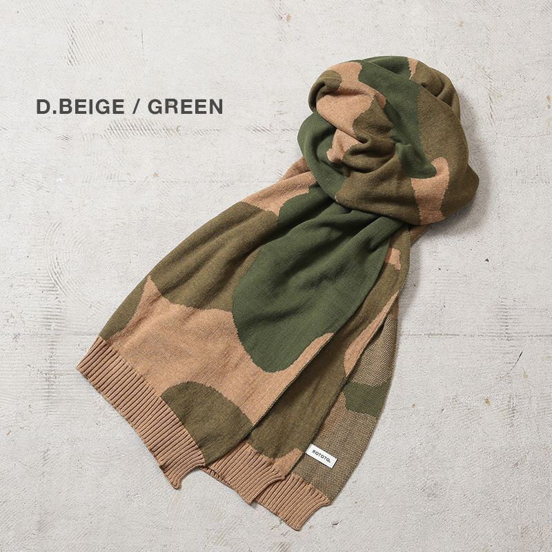 ROTOTO（ロトト） R5138 DUCK CAMO COTTON SHAWL MUFFLER ダックカモ