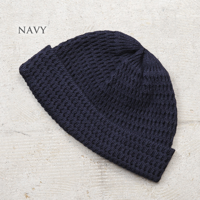 ROTOTO（ロトト） R5163 RECYCLED COTTON OPEN KNIT BEANIE リサイクル