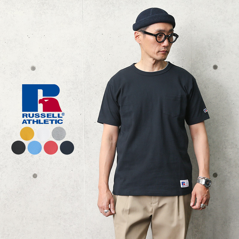 RUSSELL ラッセル RC-1002 半袖 ポケットTシャツ メンズ レディース 無地 厚手 アメカジ ミリタリー ブランド 春 夏  おしゃれ【クーポン対象外】【T】