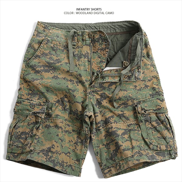 と*と様 ROTHCO ロスコ　迷彩 カーゴショートパンツ　半パン サイズM ROTHCO ロスコ ハーフパンツ BUD カーゴパンツ 無地 迷彩 メンズ